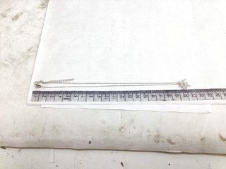 cadena plata 925mm con piedra con circonita 19 2.5cm