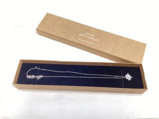 cadena plata 925mm con piedra con circonita 19 2.5cm