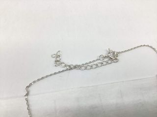 cadena plata 925mm con piedra con circonita 19 2.5cm