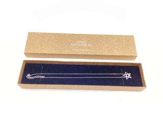 cadena plata 925mm con piedra con circonita 19 2.5cm