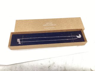 cadena plata 925mm con piedra con circonita 19 2.5cm