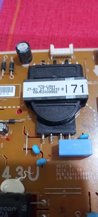 Placa Fuente Alimentación LG 43UJ634V LGP43DJ-17U1