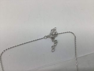 cadena plata 925mm con piedra con circonita 19 2.5cm