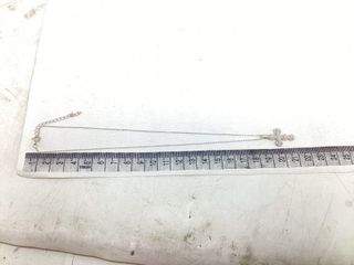 cadena plata 925mm con piedra con circonita 19 2.5cm