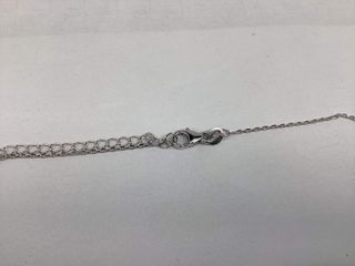 cadena plata 925mm con piedra con circonita 19 2.5cm