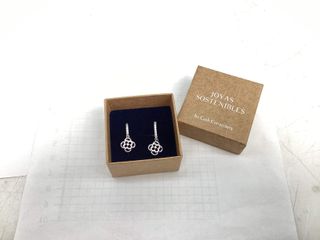 argollas plata 925mm con piedra con circonita