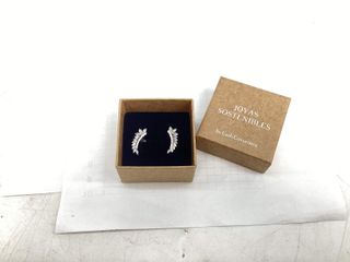 pendientes plata 925mm con piedra con circonita