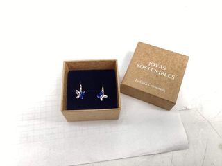 argollas plata 925mm con piedra con circonita