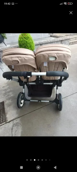 Bugaboo Donkey 2 Gemelar – Capazos + Sillas(Beige)