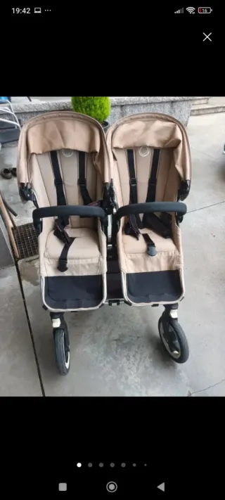 Bugaboo Donkey 2 Gemelar – Capazos + Sillas(Beige)