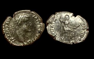 Denario Augusto 13-14 d.C. Reproducción