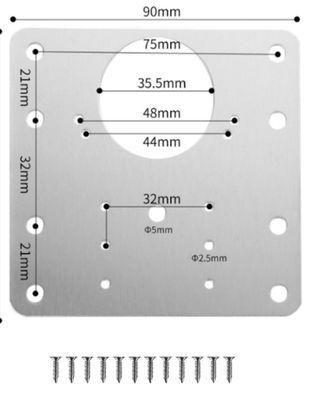 2 Placas Reparación Bisagra + Tornillos