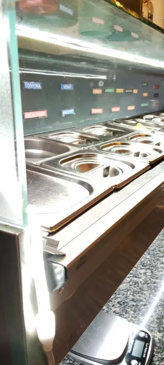 Vitrina de ingredientes para bar/restaurante