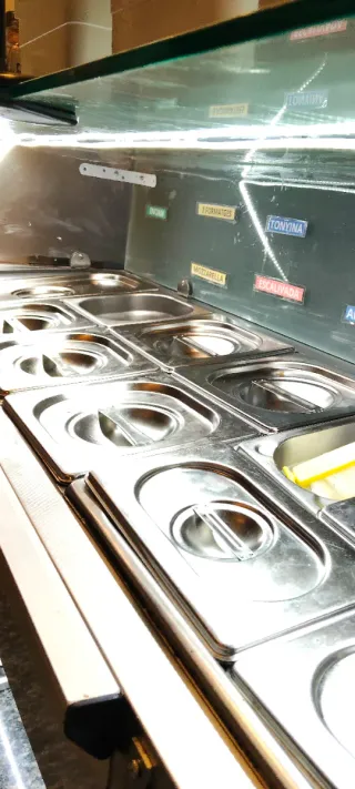 Vitrina de ingredientes para bar/restaurante