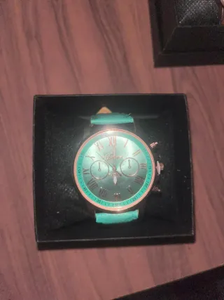 Reloj Mujer Turquesa y Dorado