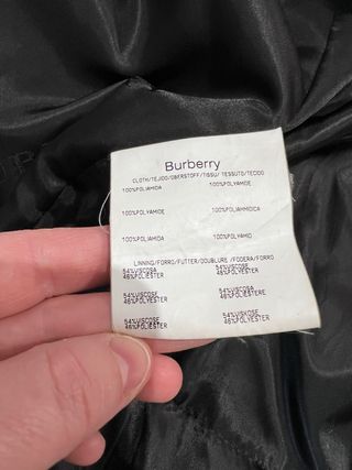 Abrigo Burberry Hombre Negro