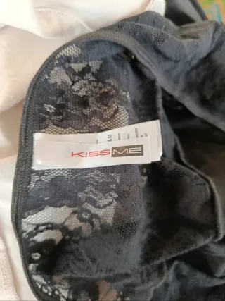 Camiseta Lencera Transparente Negra y Roja