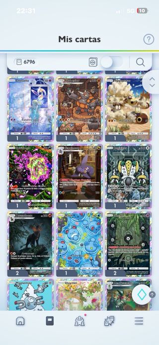 Cartas Pokémon Varias