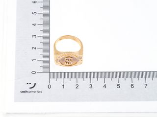 sello oro 18k con piedra con circonita