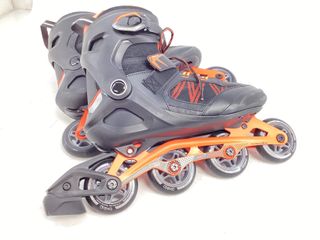 patines oxelo fit 500 black red