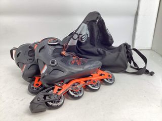 patines oxelo fit 500 black red