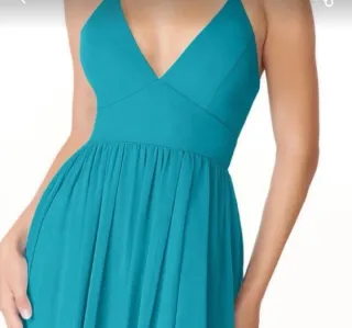 Vestido largo fiesta turquesa " Azazie"
