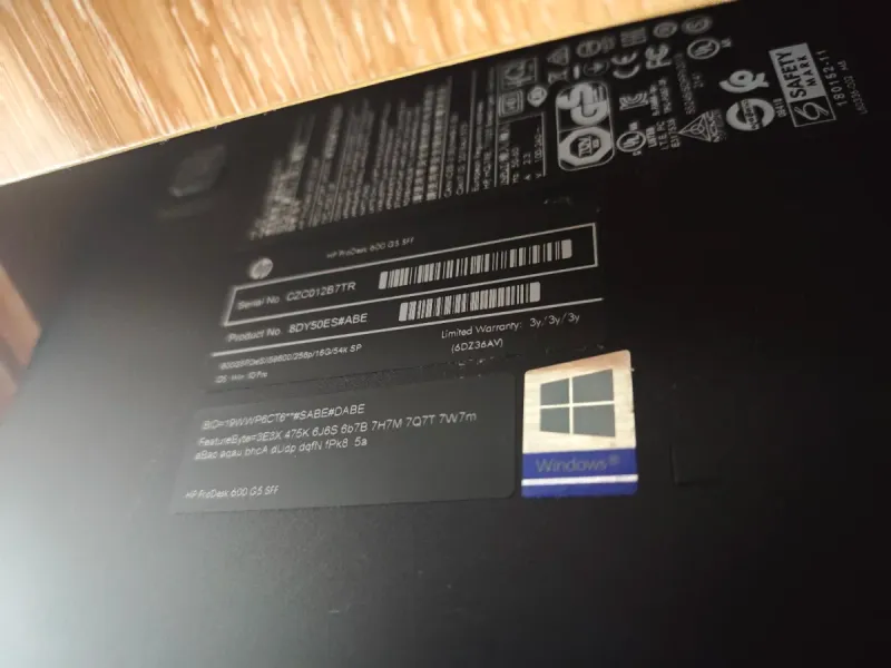 PC HP Prodesk 600 G5 Negro afbeelding 2