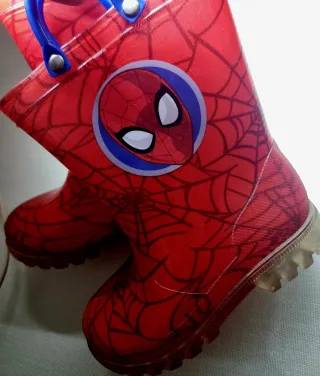 Stivali pioggia Spiderman rossi