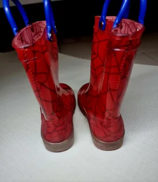 Stivali pioggia Spiderman rossi