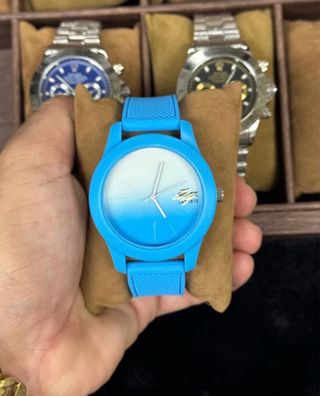 Reloj cocodrilo Azul y Blanco