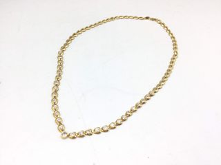 collar oro 18k con piedra con circonita 25cm