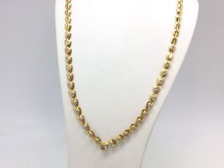 collar oro 18k con piedra con circonita 25cm