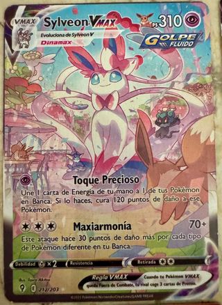 Cartas Pokémon originales, principalmente de 2021