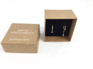 pendientes oro 18k con piedra con circonita