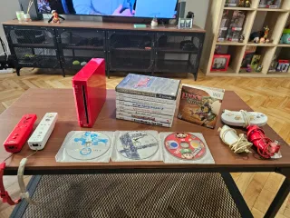 Nintendo Wii Roja (VERSION AMERICANA) + Juegos y