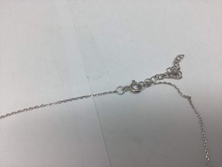 cadena plata 925mm con piedra con circonita 19 2.5cm