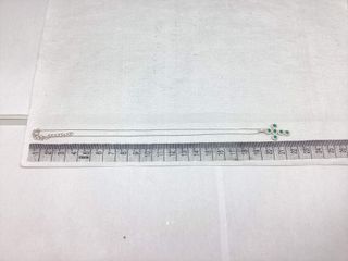 cadena plata 925mm con piedra con circonita 19 2.5cm