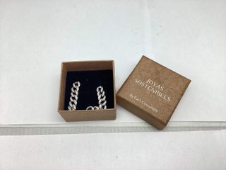 pendientes plata 925mm con piedra con circonita