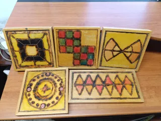 Lote Juegos de mesa antiguos de madera