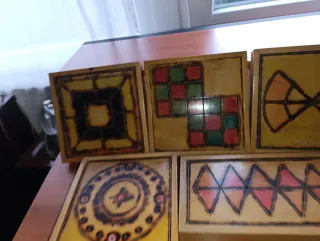 Lote Juegos de mesa antiguos de madera