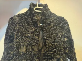 Chaqueta de astracán negra XXS