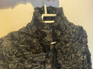 Chaqueta de astracán negra XXS