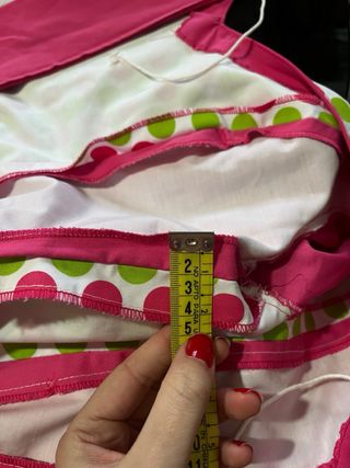 Traje Flamenca Fucsia y Verde Lima