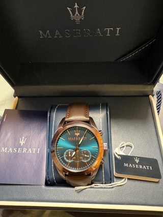 Reloj Maserati Cronógrafo Azul Marrón