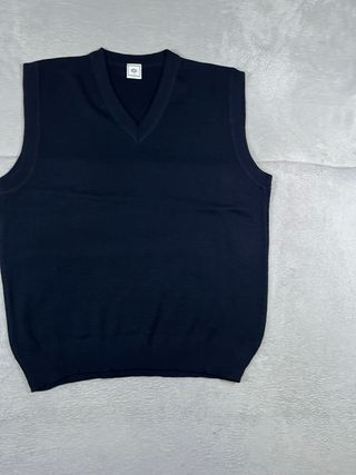 Chaleco de punto azul para hombre
