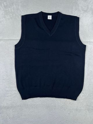 Chaleco de punto azul para hombre