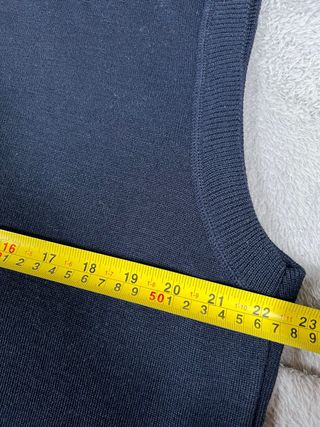 Chaleco de punto azul para hombre