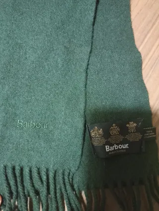 Bufanda Barbour Verde Lana