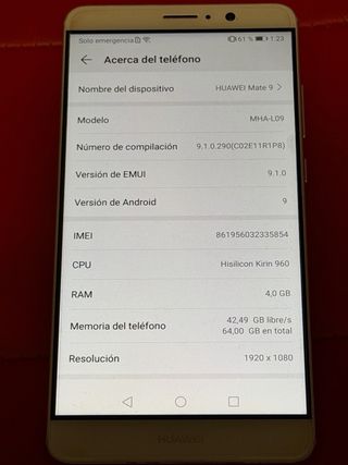 Huawei Mate 9 Argento