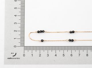 collar oro 18k con piedra con cuarzo 22cm